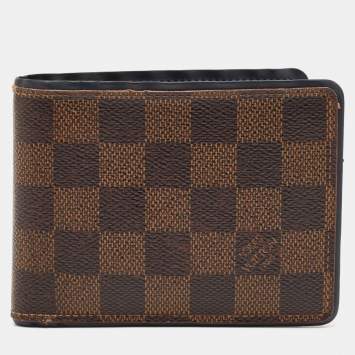 Pre Owned Louis Vuitton Damiere Ebene Canvas Multiple Wallet