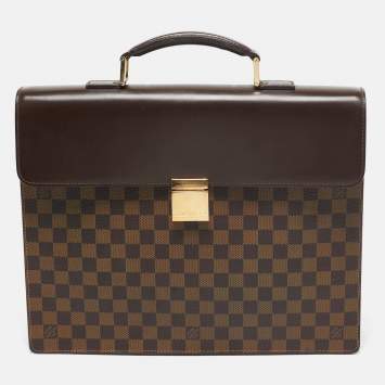 Pre Owned Louis Vuitton Damier Ebene Canvas Altona Briefcase GM