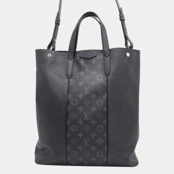 Louis Vuitton Noir Monogram Eclipse Taiga Leather City Tote Bag