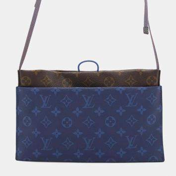 Louis Vuitton Blue/Brown Monogram Pacific Split Sacoche Shoulder Bag