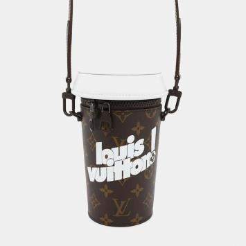  Louis Vuitton Brown Monogram Coffee Cup Shoulder Bag