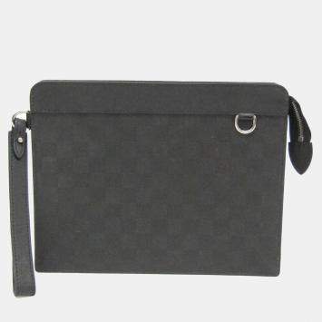 Louis Vuitton Noir Damier Infini Stand Pouch Bag 