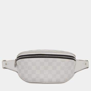 Pre Owned Louis Vuitton Canvas Blanc Damier Infini Leather Bumbag