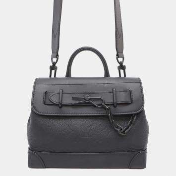 Louis Vuitton Noir Monogram Taurillon Steamer PM Shoulder Bag