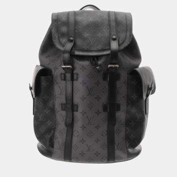 Louis Vuitton Black Monogram Eclipse Canvas Christopher PM Backpack