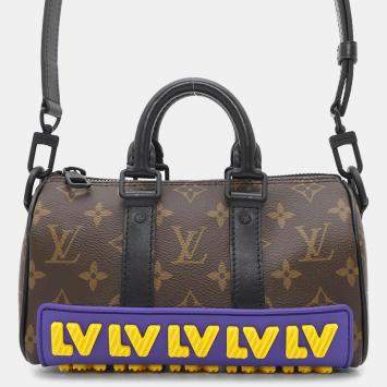 حقيبة لويس فيتون نوار/براون مونوغرام LV كييبال إكس إس كتف