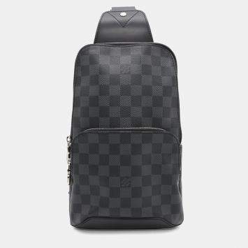 Pre Owned Louis Vuitton Noir Damier Graphite Avenue Sling Bag 
