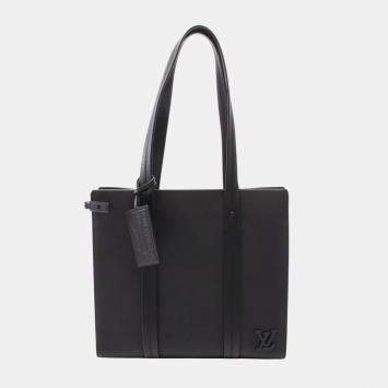Louis Vuitton Black Leather Aerogram Take Off Tote Bag