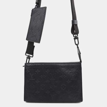 Louis Vuitton Black Monogram Shadow Gaston Wearable Wallet