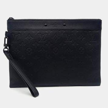 Louis Vuitton Black Leather Shadow Pochette To Go bag
