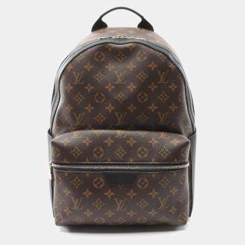 Louis Vuitton Discovery Backpack PM Bag Coated Canvas Leather Monogram Macassar Brown Black