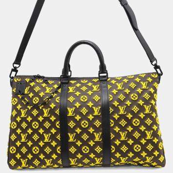 Louis Vuitton Keepall Triangle Yellow/Noir Monogram / Toughtage Size 50