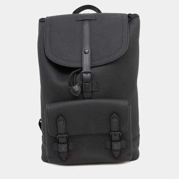Louis Vuitton Christopher Slim Noir Taurillon Leather Backpack
