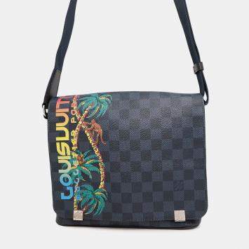 Louis Vuitton District Noir Damier Cobalt Canvas Size Pm