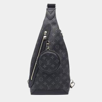 Louis Vuitton Black Coated Canvas and Leather Duo Slingback