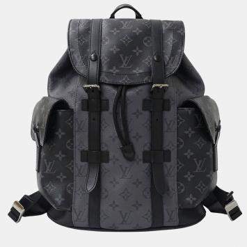 Louis Vuitton Monogram Eclipse Reverse Backpack Christopher Pm Black Grey
