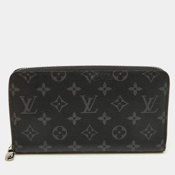 Louis Vuitton Monogram Eclipse Canvas Horizontal Zippy Wallet