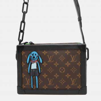 Pre Owned Louis Vuitton Lv Friend Soft Trunk Virgil Abloh Brown/Noir Monogram Macassar Canvas