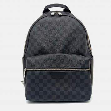 Pre Owned Louis Vuitton Black Coated Canvas Graphite Discovery Backpack PM