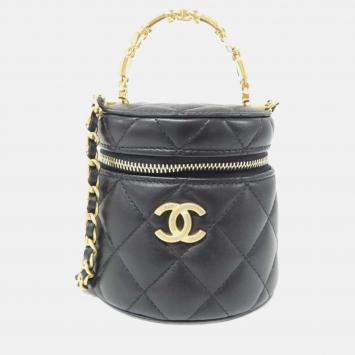 Pre Owned Louis Vuitton S-Lock Black Monogram Taurillon Leather Shoulder Bag