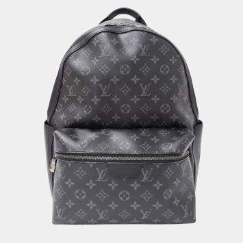 Pre Owned Louis Vuitton Black Monogram Eclipse Discovery MM Backpack 