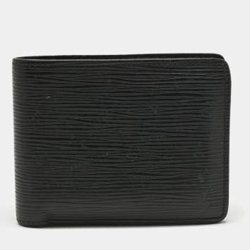 Pre Owned Louis Vuitton Black Epi Leather Slender Wallet