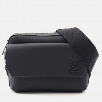 Pre Owned Louis Vuitton Fastline Shoulder Bag Leather Aerogram Black