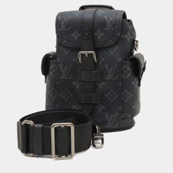 Pre Owned Louis Vuitton Monogram Eclipse Nano Christopher Shoulder Bag