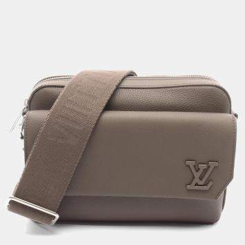 Pre Owned Louis Vuitton Fastline Messenger Shoulder Bag Leather Aerogram Brown