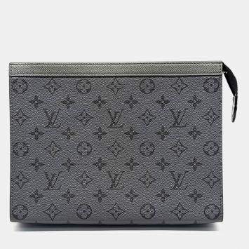 Pre Owned Louis Vuitton Grey Fabric Pochette Voyage MM
