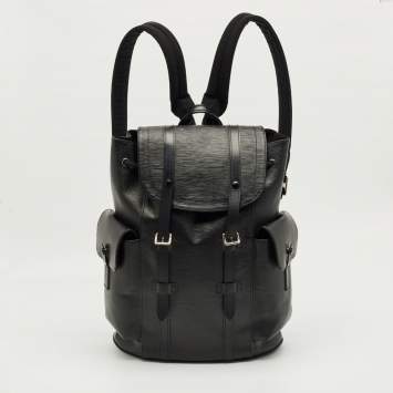 Pre Owned Louis Vuitton Black Epi Leather Christopher PM Backpack
