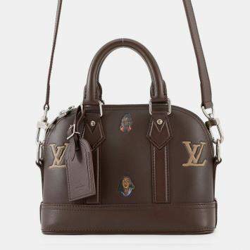 Pre Owned Louis Vuitton Alma Henry Taylor Brown Calf Leather Size 25