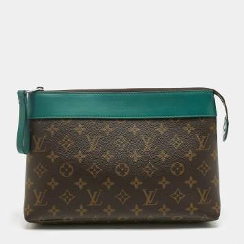 Pre Owned Louis Vuitton Borneo Monogram Canvas Pochette Voyage Souple