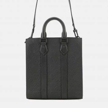 Pre Owned Louis Vuitton Sac Plat Noir Monogram Taurillon