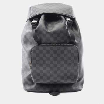 Pre Owned Louis Vuitton Backpack Coated Canvas And Leather With Damier Graphite Pattern Black