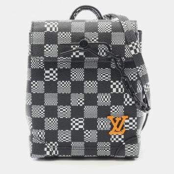 Pre Owned Louis Vuitton Steamer Xs Damier Distorted Shoulder Bag Coated Canvas Black