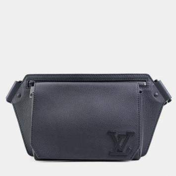 Pre Owned Louis Vuitton Louis Vuitton Body Bag Lv Aerogram Take Off Sling Leather Black