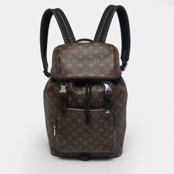 Pre Owned Louis Vuitton Monogram Macassar Canvas Zack Backpack
