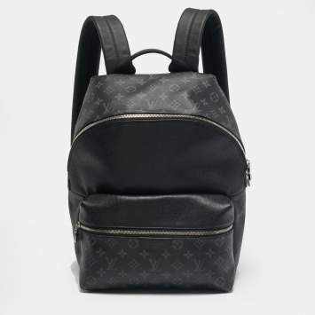 Pre Owned Louis Vuitton Monogram Eclipse Canvas and Taiga Leather Discovery Backpack