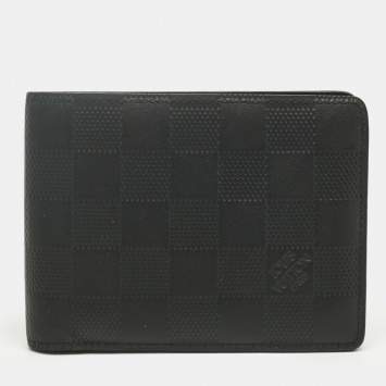 Pre Owned Louis Vuitton Black Damier Infini Leather Multiple Wallet