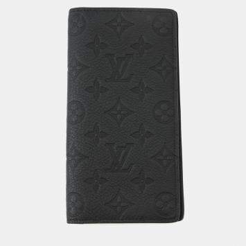 Pre Owned Louis Vuitton Portefeuille Brazza Noir Monogram Shadow