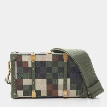 Pre Owned Louis Vuitton Neo Wallet Trunk Shoulder Bag Coated Canvas And Leather Damouflage Pattern Khaki Multicolor