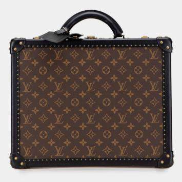 مملوكة مسبقًا حقيبة لويس فويتون مونوجرام ريفيرس كوتوفيل ٤٠ حقيبة مستندات/حقيبة أتيش/حقيبة صندوقية بني/أسود بي في سي جلد
