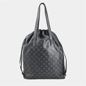 Pre Owned Louis Vuitton Handbag Monogram Eclipse Cabas Light Black