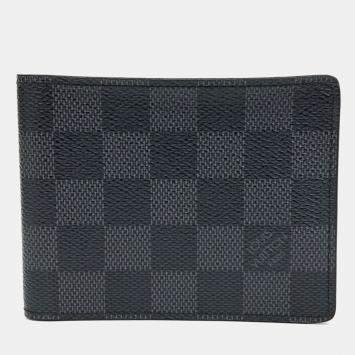 Pre Owned محفظة لوي فيتون سليندر كانفاس مغلف غرافيت أسود