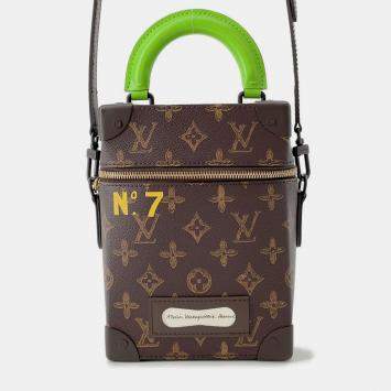 Pre Owned Louis Vuitton Vertical Box Trunk Green Monogram