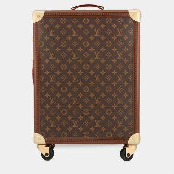 Pre Owned Louis Vuitton Suitcase Rolling Trunk Brown Monogram