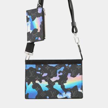 Pre Owned محفظة لوي فيتون قابلة للارتداء غاستون نوار مونوغرام إكليبس