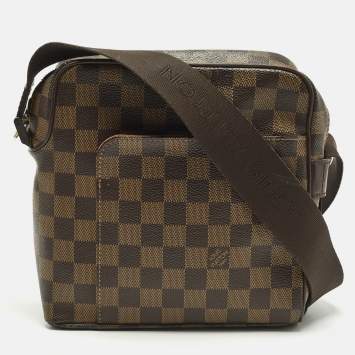 Pre Owned Louis Vuitton Olav PM Damier Ebene Canvas Messenger Bag