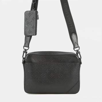Pre Owned Louis Vuitton Duo Messenger Noir Monogram Shadow